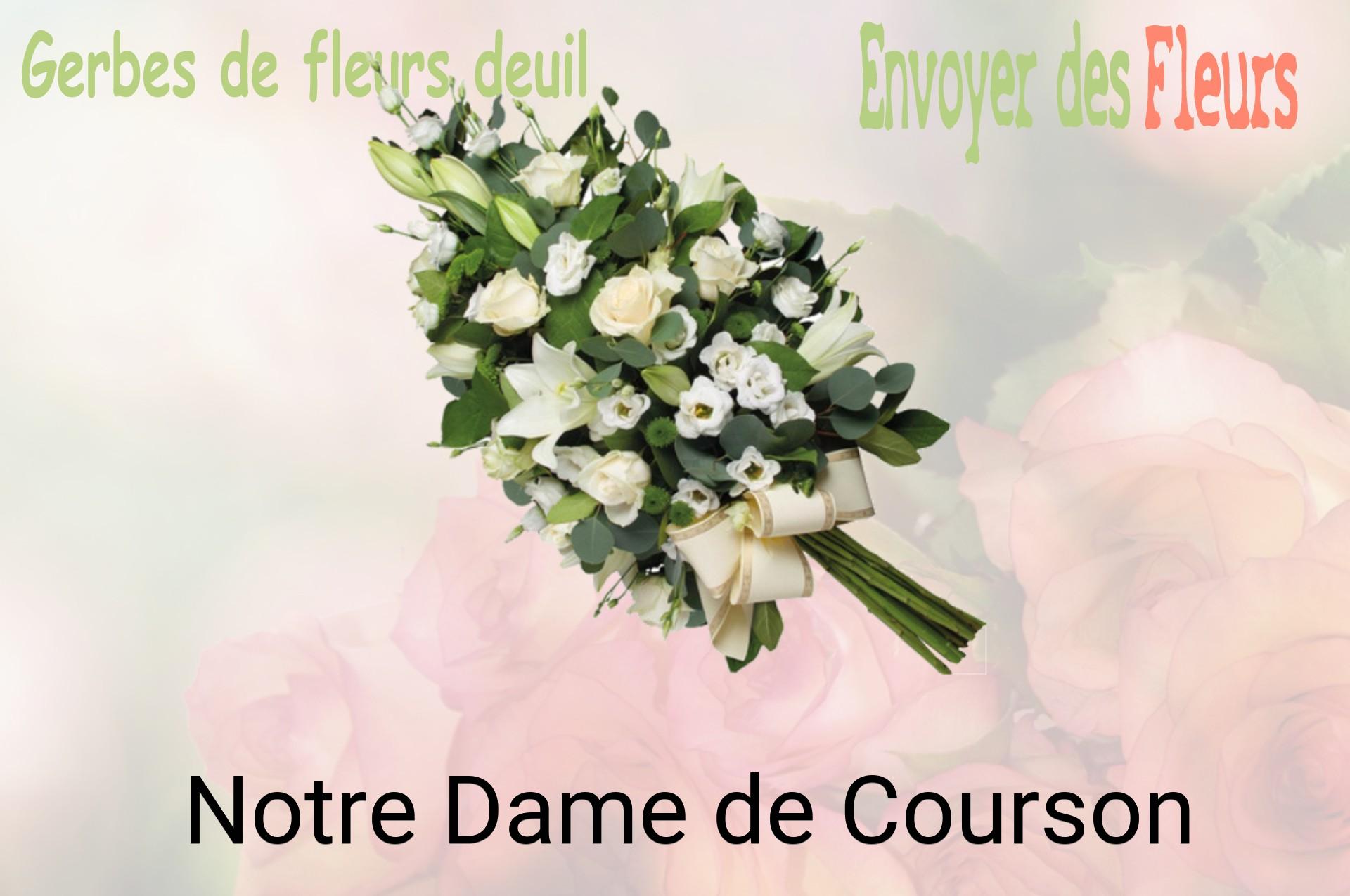 Gerbe de fleurs de deuil livrée à Notre-Dame-de-Courson